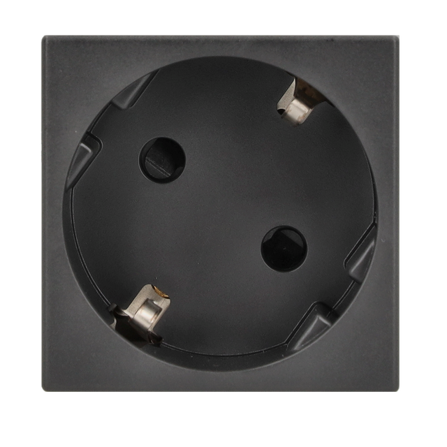 Simon Connect Gniazdo K45 z schuko 16A/230V szybkozłączki szary grafit K11/14 KONTAKT