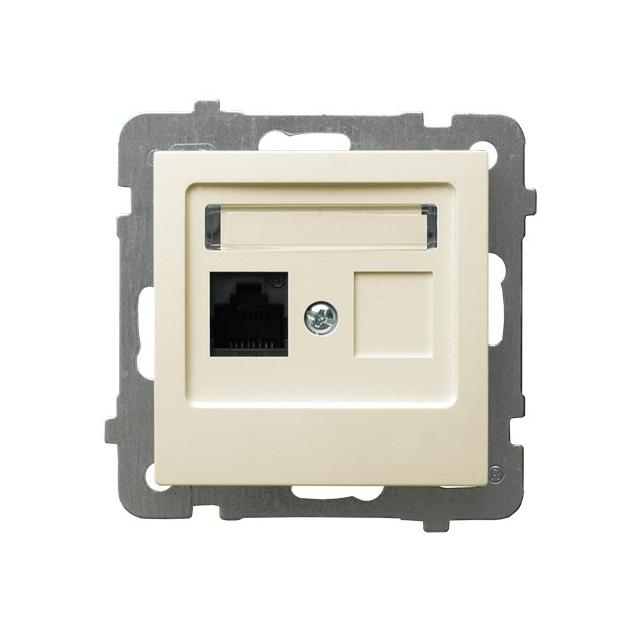 AS Gniazdo komputerowe pojedyncze, kat. 5e MMC - kolor ecru