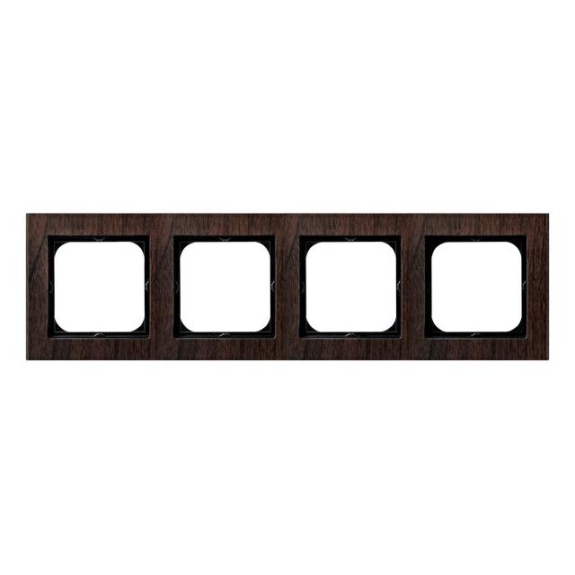 SONATA Ramka poczwórna drewno - kolor drewno orzech