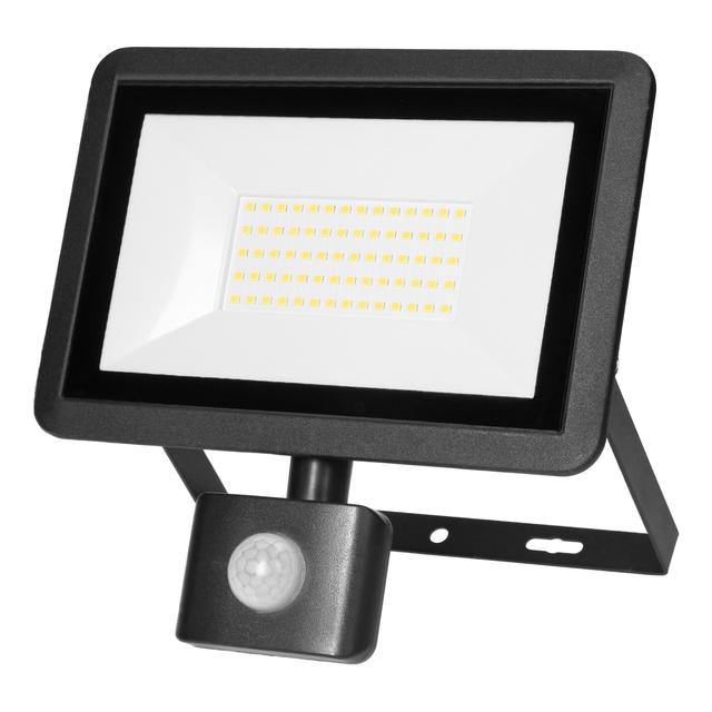 FARO S LED 50W naświetlacz z PIR 4000lm IP44 4000K aluminium + szkło AD-NL-6255BLR4 ORNO
