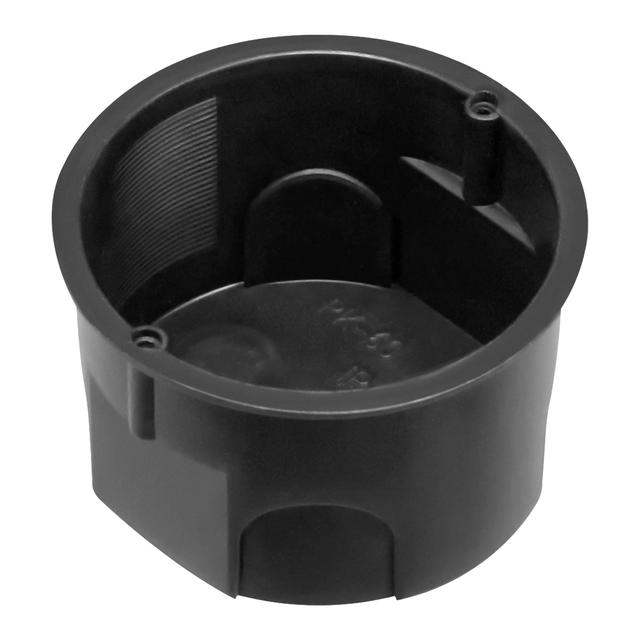 Puszka podtynkowa 60 mm płytka, czarna