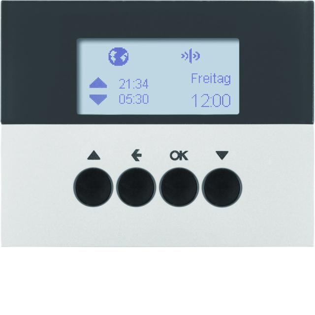 BERKER K.5 KNX RF quicklink Łącznik żaluzjowy czasowy do sterownika żaluzjowego i mechanizmu załączającego Berker.Net aluminium lakierowany 85745177 HAGER