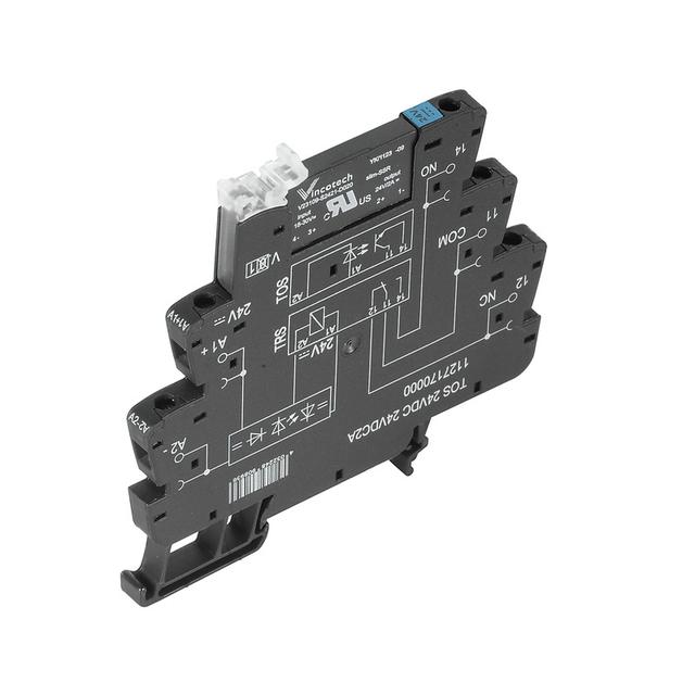 TOS 12VDC 230VAC1A Przekaźnik półprzewodnikowy, 12 V DC ±20 %, Dioda zwrotna, Zabezpieczenie przez pomieszaniem biegunów , 1 zestyk zwierny (Triak (przełączanie w zerze) /10szt./ 1127400000 WEIDMÜLLER