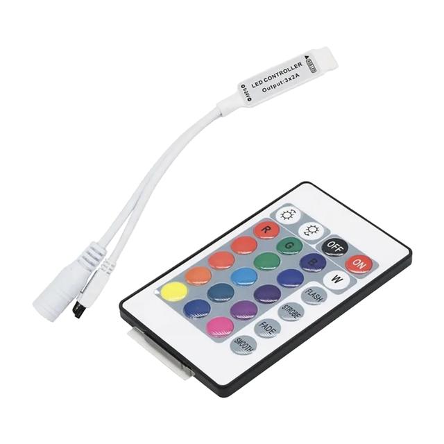 Sterownik LED RGB IR 12V 6A 72W z pilotem 24 przyciski