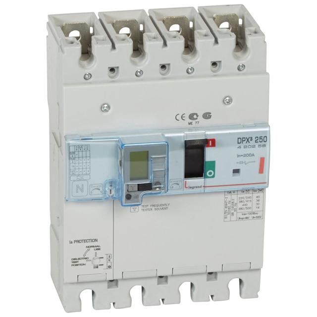 Wyłącznik DPX3 250 Z Zab. R-Pr. 4P 200A 36kA 420258 LEGRAND