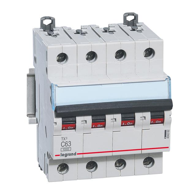 WYŁĄCZNIK NADPRĄDOWY S 314 4P C 63A 10000A SERII TX3, Legrand