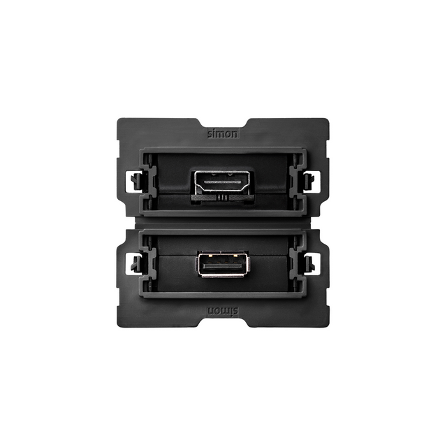 Simon 100 Gniazdo HDMIV 1.4 żeńskie+USB 2.0 typ A żeńskie (mechanizm bez ramki montażowej)