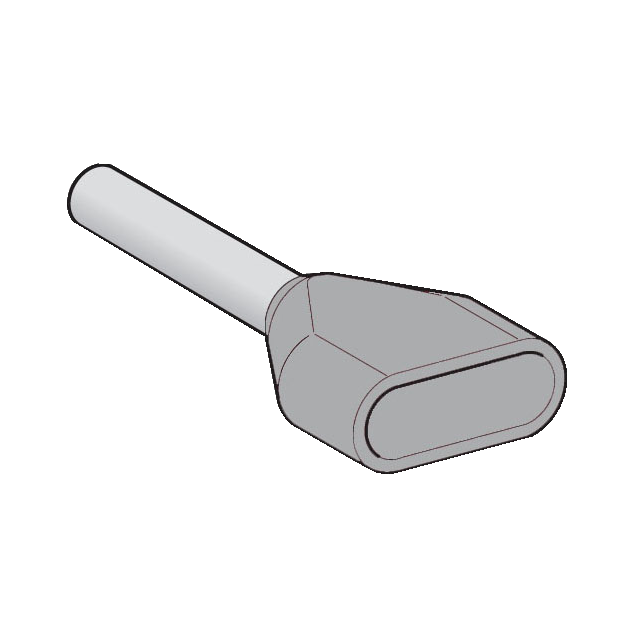 Oznaczniki, końcówki kablowe podwójnie izolowane - rozmiar średni - 2,5 mm2 - szare