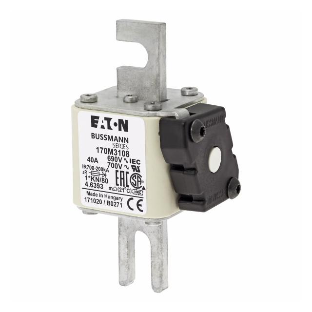 40A 690V 1*KN/80 aR INDICATOR FUSE Wkładka szybka 40A AC 690V compact DIN 1 45x59x104 mm, 170M3108 E