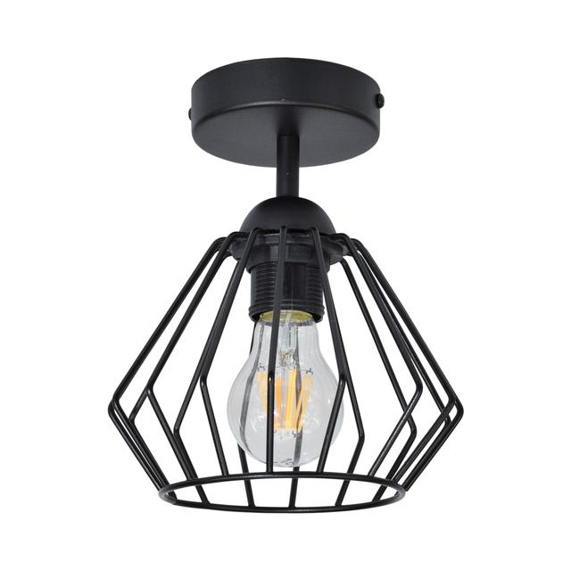 Waya 1P E27 lampa wisząca max. 60W czarna krótka AD-LD-6261BE27M ORNO