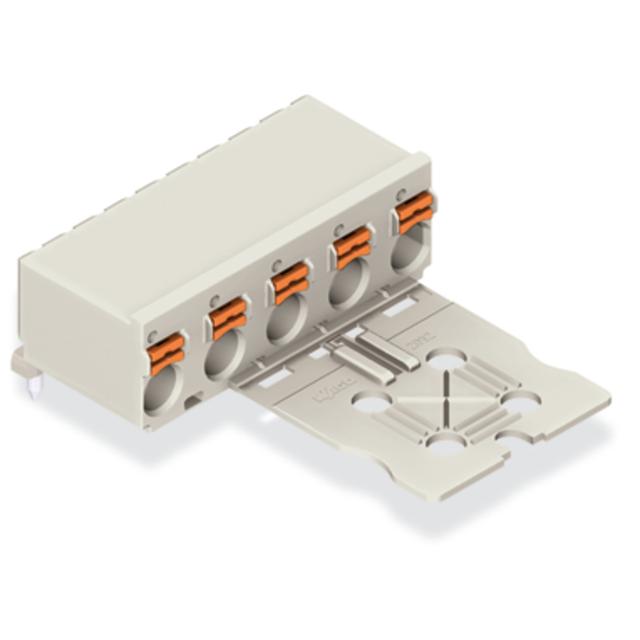 Gniazdo picoMAXeCOM raster 7,5mm 5‑biegunowe z kątowymi pinami lutowniczymi z płytką 2092‑3355 /100szt./ WAGO