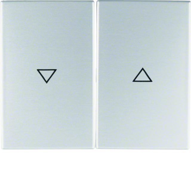 BERKER K.5 Klawisze nadrukowany symbol strzałka do łącznika 2-klawiszowego aluminium 14357103 HAGER