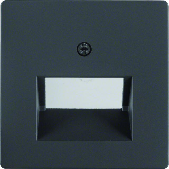 BERKER Q.x Płytka czołowa do gniazda przyłączeniowego UAE podwójna komp./tel. antracyt aksamit lakie