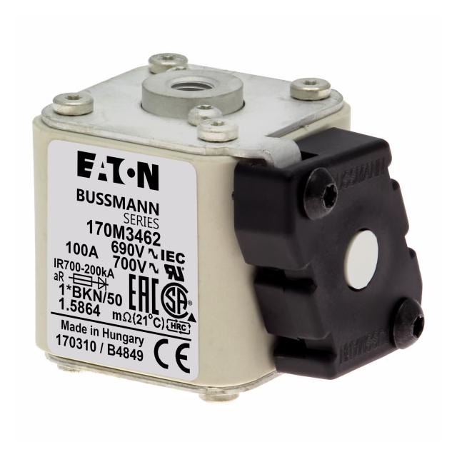 FUSE 100A 690V 1*BKN/50 AR UC Wkładka szybka 100A AC 690V rozmiar 1 45x59x51 mm aR, 170M3462 EATON