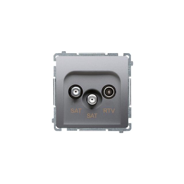 Simon Basic Gniazdo antenowe satelitarne podwójne końcowe SAT-SAT-RTV 2xwejście: SAT: 5–2400 MHz RTV