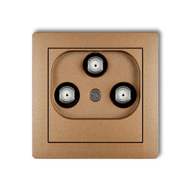 DECO Mechanizm gniazda multimedialnego 3F DATA (Vectra) złoty metalik