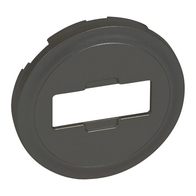 CELIANE - Plakietka do gniazda D-SUB 9-pin/gniazda wideo HD15 grafitowa, Legrand