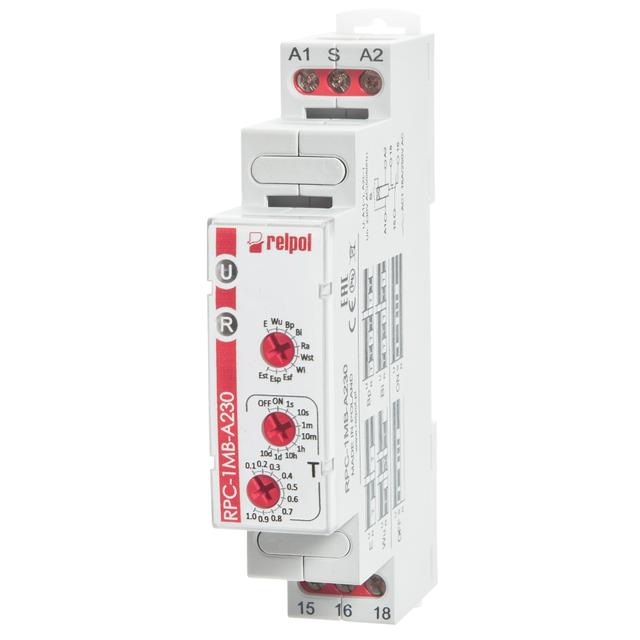 Przekaźnik czasowy 1P, wielofunkcyjny 230 V AC, RPC-1MA-UNI 863199 RELPOL