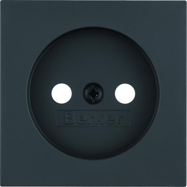 BERKER B.X Płytka czołowa do gniazda bez uziemienia antracyt mat 3961038996 HAGER