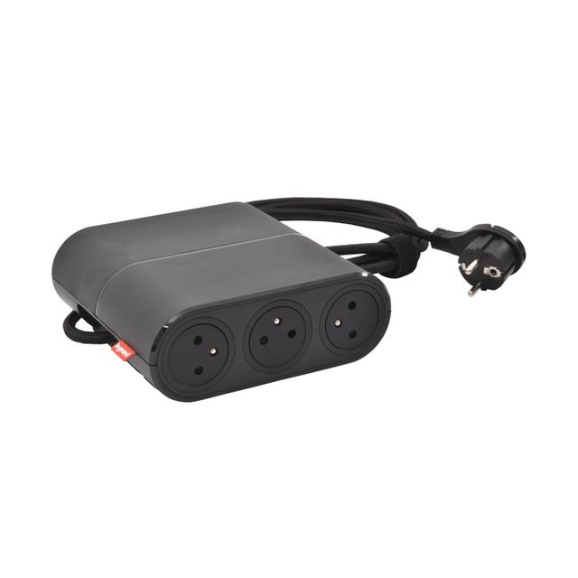INCARA: LINK'ON - 6X2P+Z - 2,5 M-CZARNY, Legrand