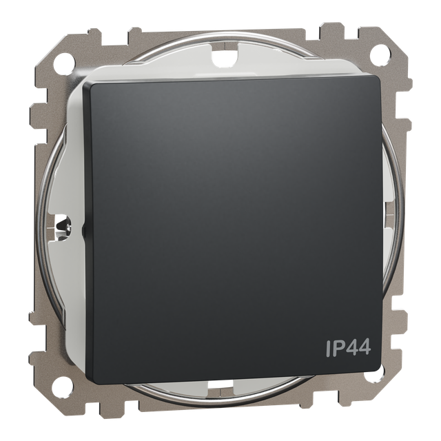 Sedna Design & Elements łącznik pojedynczy IP44 czarny antracyt SDD214101 Schneider