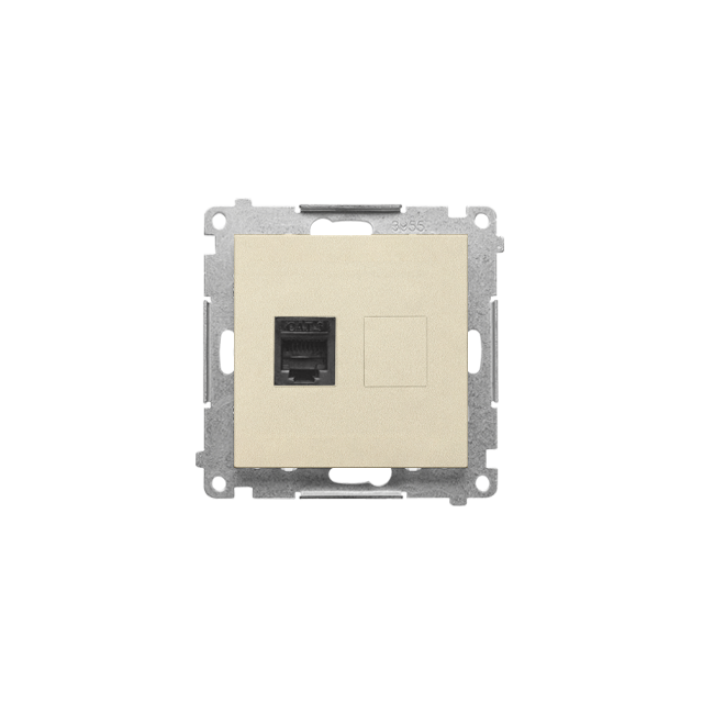 Simon 55 Gniazdo telefoniczne pojedyncze RJ12 Szampański mat