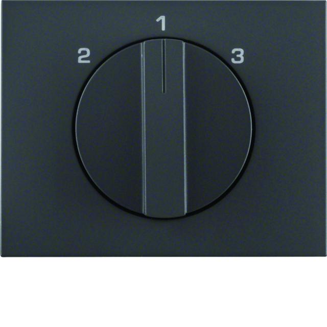 K.1 Płytka czołowa z pokrętłem do łącznika 3-poz. bez pozycji  0  antracyt mat