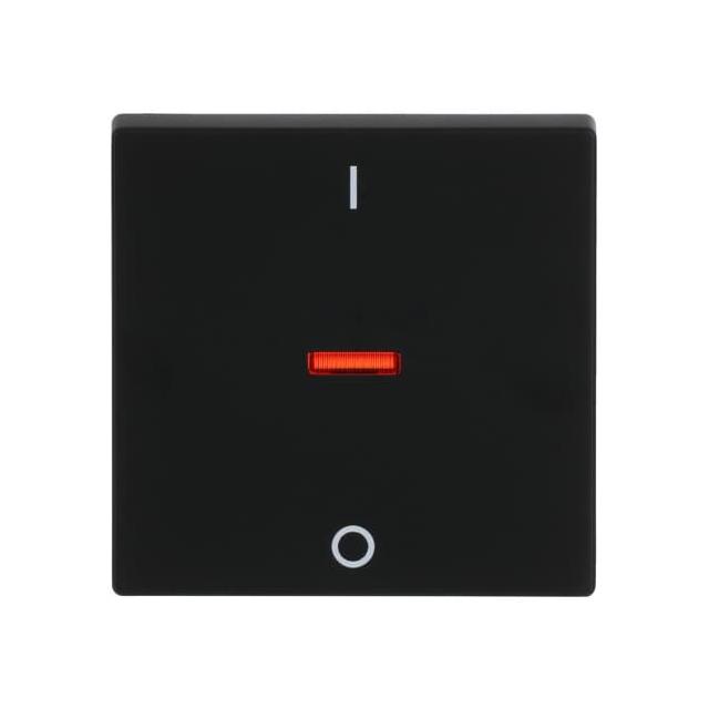 FUTURE Klawisz z nadrukiem z czerwonym okienkiem, do wyłączników: 2-biegunowego, 3-biegunowego czarn