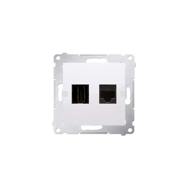 Simon 54 Gniazdo HDMI+RJ45 kat.6. biały