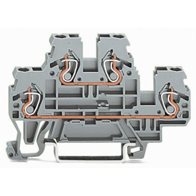 złączka dwupiętrowa L/N 2,5 mm szara