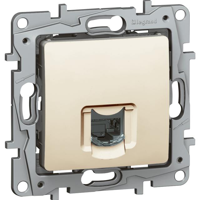 NILOE - GNIAZDO 1XRJ45 KAT. 6 UTP KREMOWE, Legrand