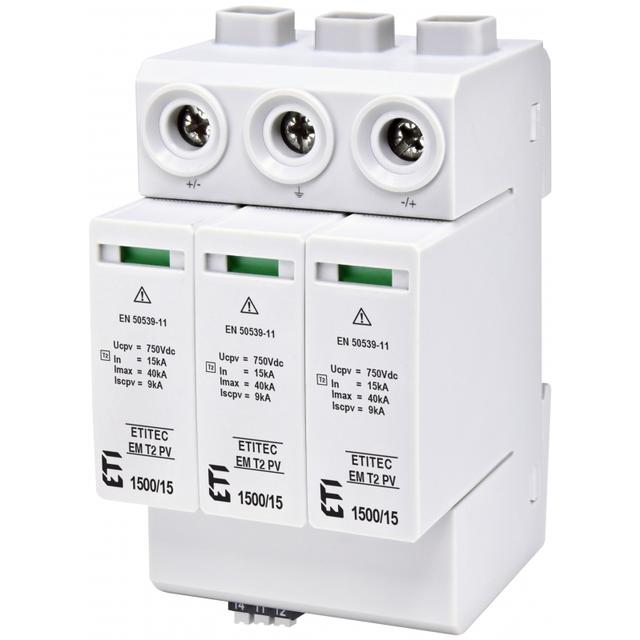 Ogranicznik przepięć T2 (C) - do systemów PV TEC EM T2 PV 1500/15 Y RC 002440626 ETI