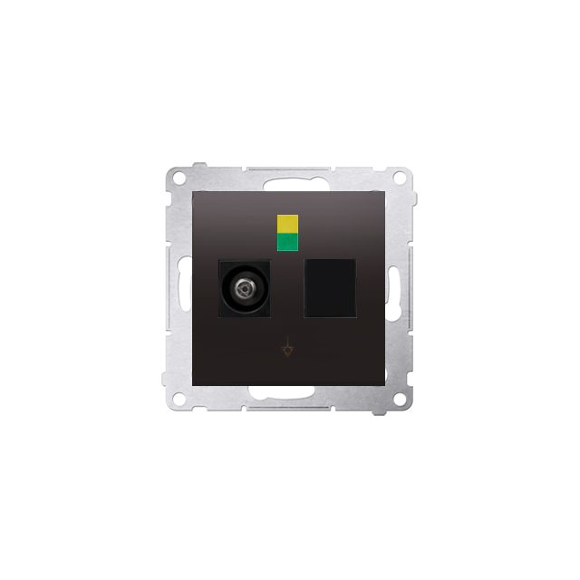 Simon 54 Gniazdo ekwipotencjalne pojedyncze antracyt