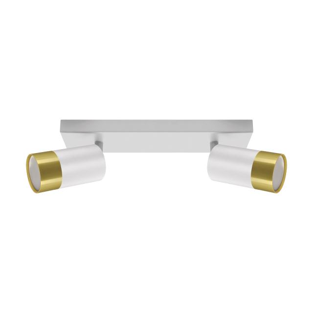 Lampa oprawa ścienno-sufitowa PUZON SPT 2 x max 35 W GU10 2L biały/złoty  04277 IDEUS