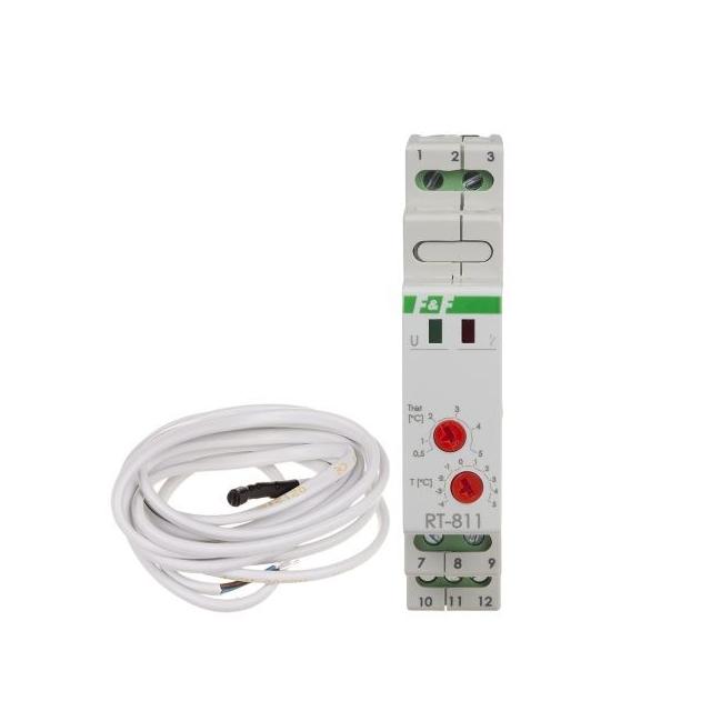 Regulator temperatury przeciw zamarzaniu zakres -4 do +5 st.C I=16A 1moduł RT-811 F&F