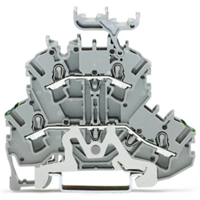 TOPJOBS złączka 2-piętrowa 2,5 mm2 PE/L szara