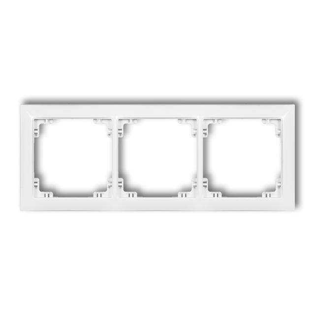 DECO Ramka potrójna z tworzywa DECO Soft biała DRSO-3 KARLIK