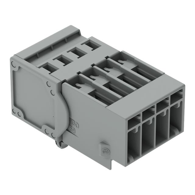 X-COM wtyk 4-biegunowy szary raster 5 mm /50szt./ WAGO