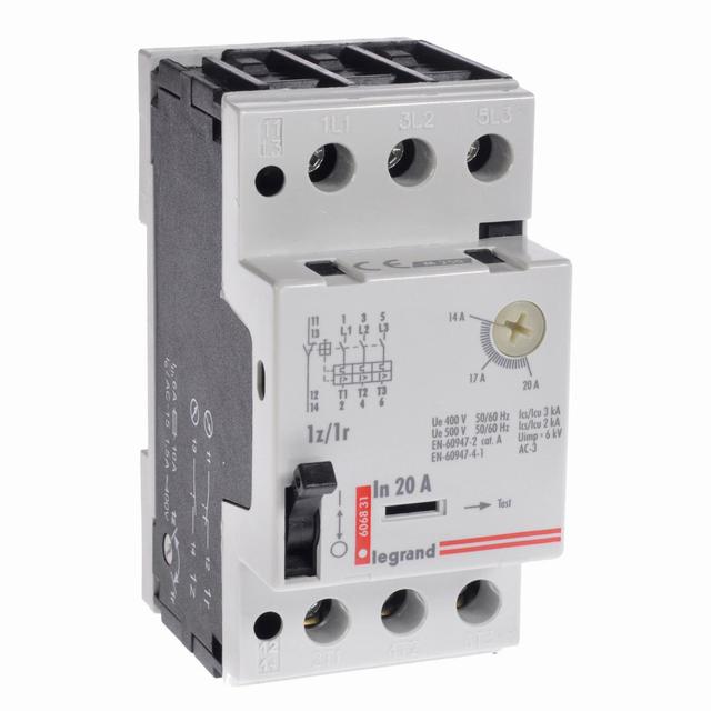 Wyłącznik Silnikowy 3P 9Kw 14-20A M 250 1R/1Z 20 606831 LEGRAND