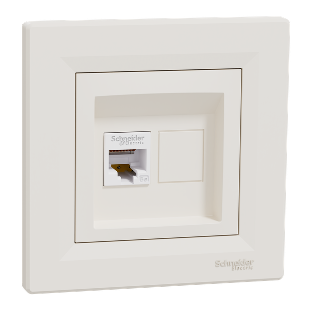 Asfora, gniazdo komputerowe RJ45 kat.5e, UTP, kremowy EPH4300123