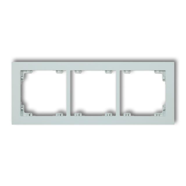 DECO Ramka potrójna z tworzywa DECO Pastel Matt lodowy błękit 47DR-3 KARLIK