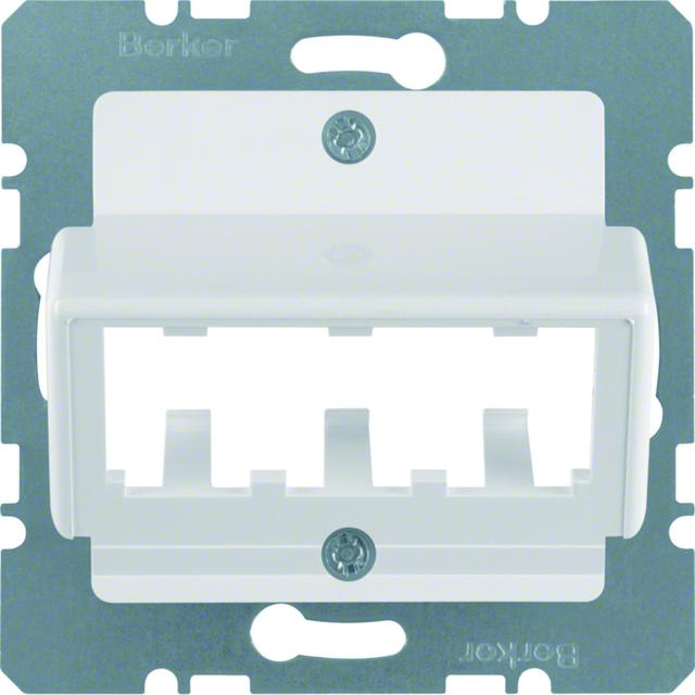BERKER Płytka czołowa do 3 MINI-COM Module biały 142709 HAGER