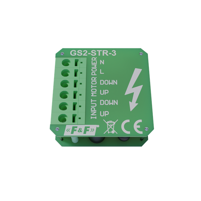 Moduł elektroniki sterownika roletowego do panela szklanego 230V AC GS2-STR-3 F&F