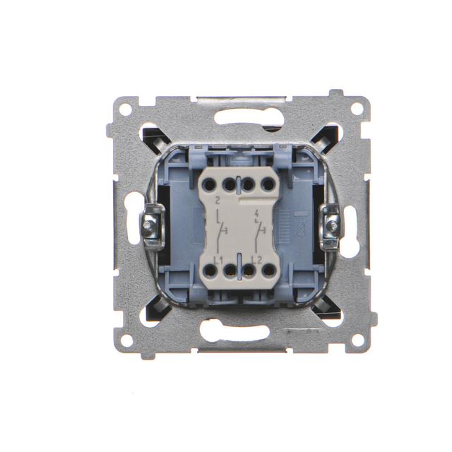 Simon 54 Przycisk podwójny zwierny bez piktogramu 10A szybkozłączka czarny