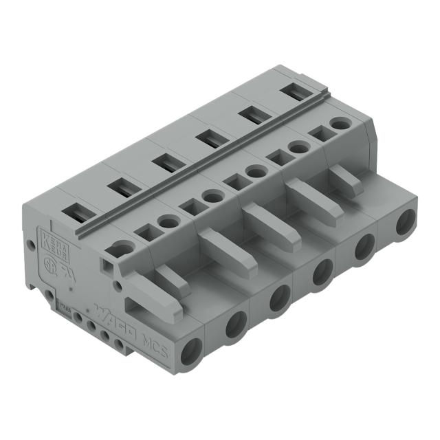 MCS-MIDI Classic gniazdo 6-bieg. szare raster 7,5 mm /50szt./ WAGO