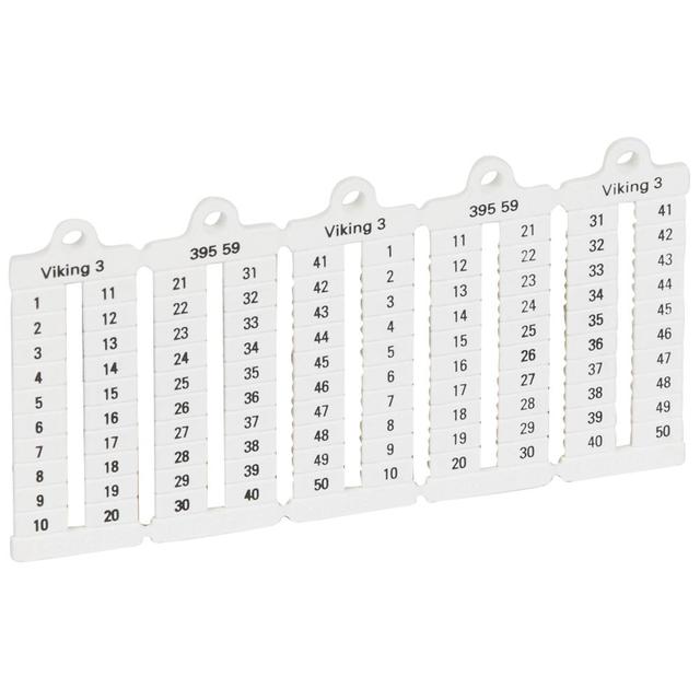 Oznacznik Biały Pionowy Cyfry Cab3 2x1-50 /1000Szt./ 039559 LEGRAND