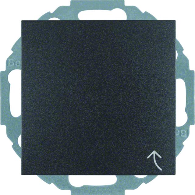 BERKER B.X Gniazdo SCHUKO z uziemieniem z pokrywą z przesłoną styków antracyt 47441606 HAGER