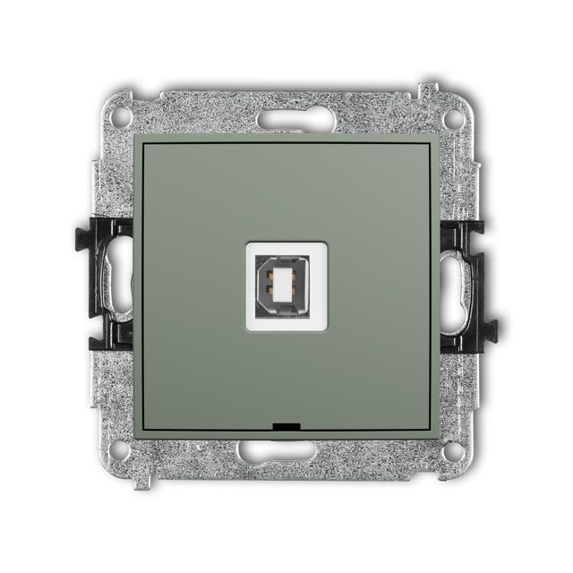 ICON Gniazdo pojedyncze USB typ A-B 2.0 szałwiowy 61IGUSBBO-3 KARLIK