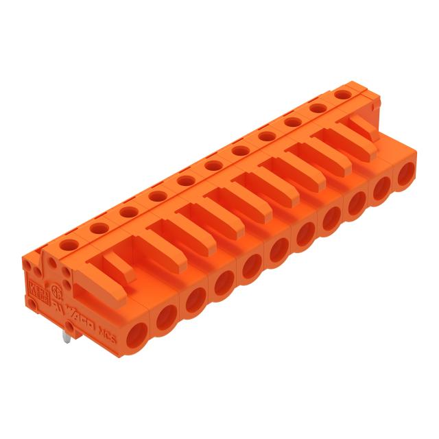MCS-MIDI Classic gniazdo kątowe 11-bieg. pomarańczowe raster 5,08 mm /25szt./ WAGO