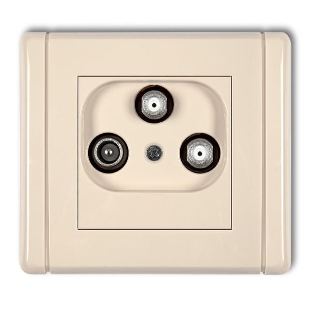 FLEXI Gniazdo abonenckie 2 wyjścia SAT + TV beżowy